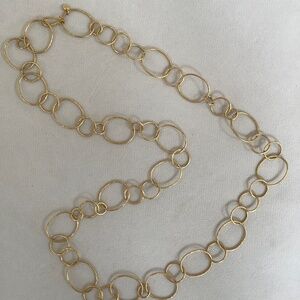 Julie Vos “Collette” 24 Karat Gold-Plated Delicate Link Chain Necklace - 38 inch